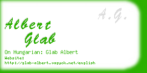 albert glab business card